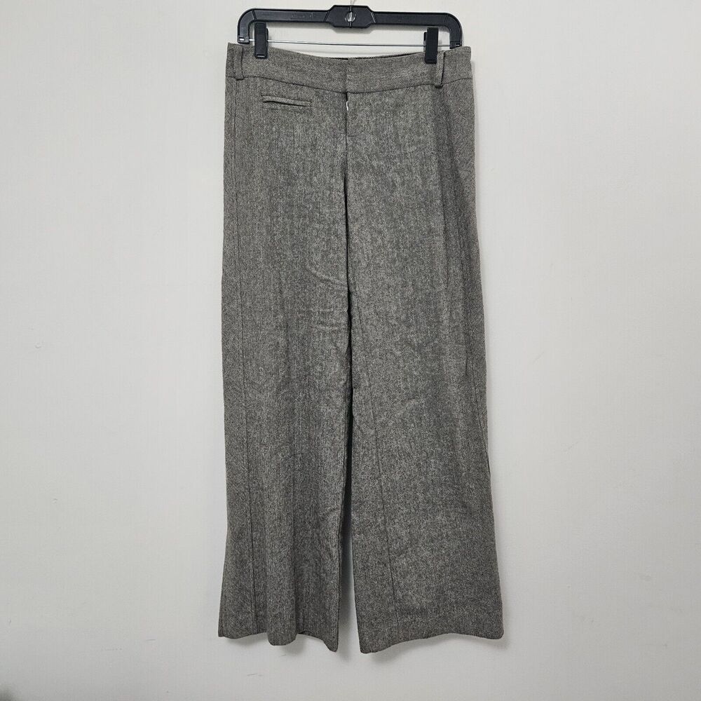 GUESS Women's Gray Herringbone Pleated Boot Cut Dress Pants Size 27